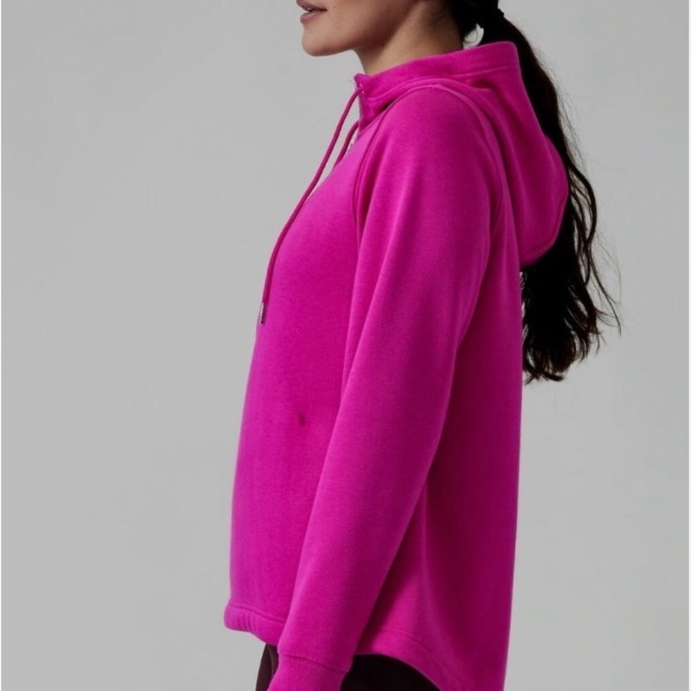 Athleta Cozy Karma Pink Quarter-Zip Pullover Size XS - Picture 3 of 8